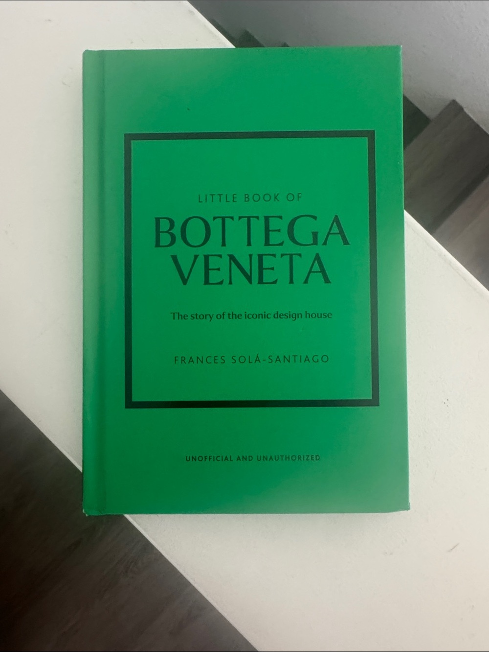 Bottega Veneta Bright Green Hardcover with Black Text